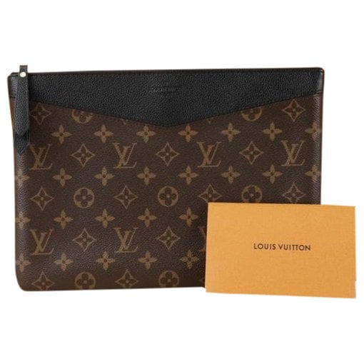 Leather clutch bag