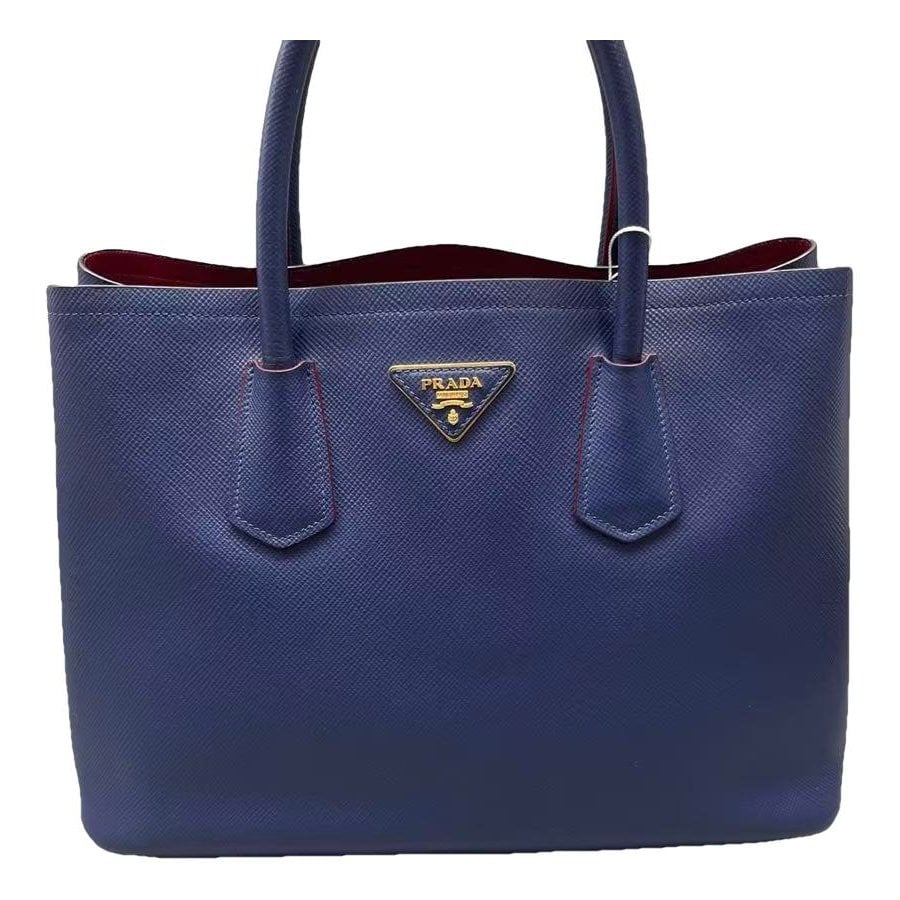 Double leather handbag