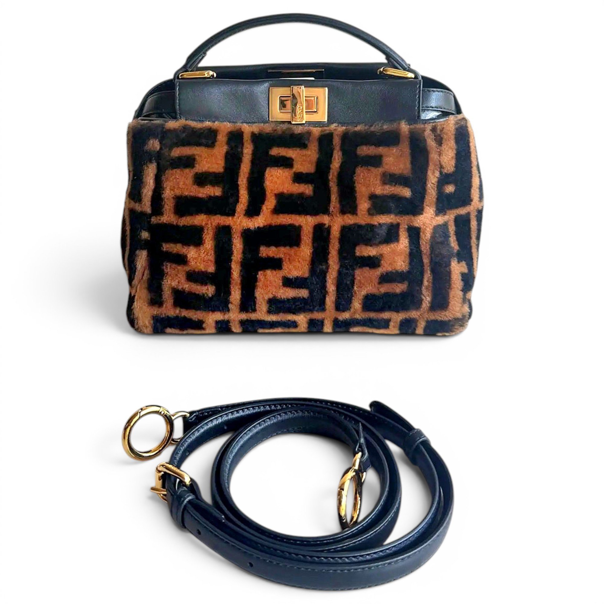 Peekaboo wool crossbody bag