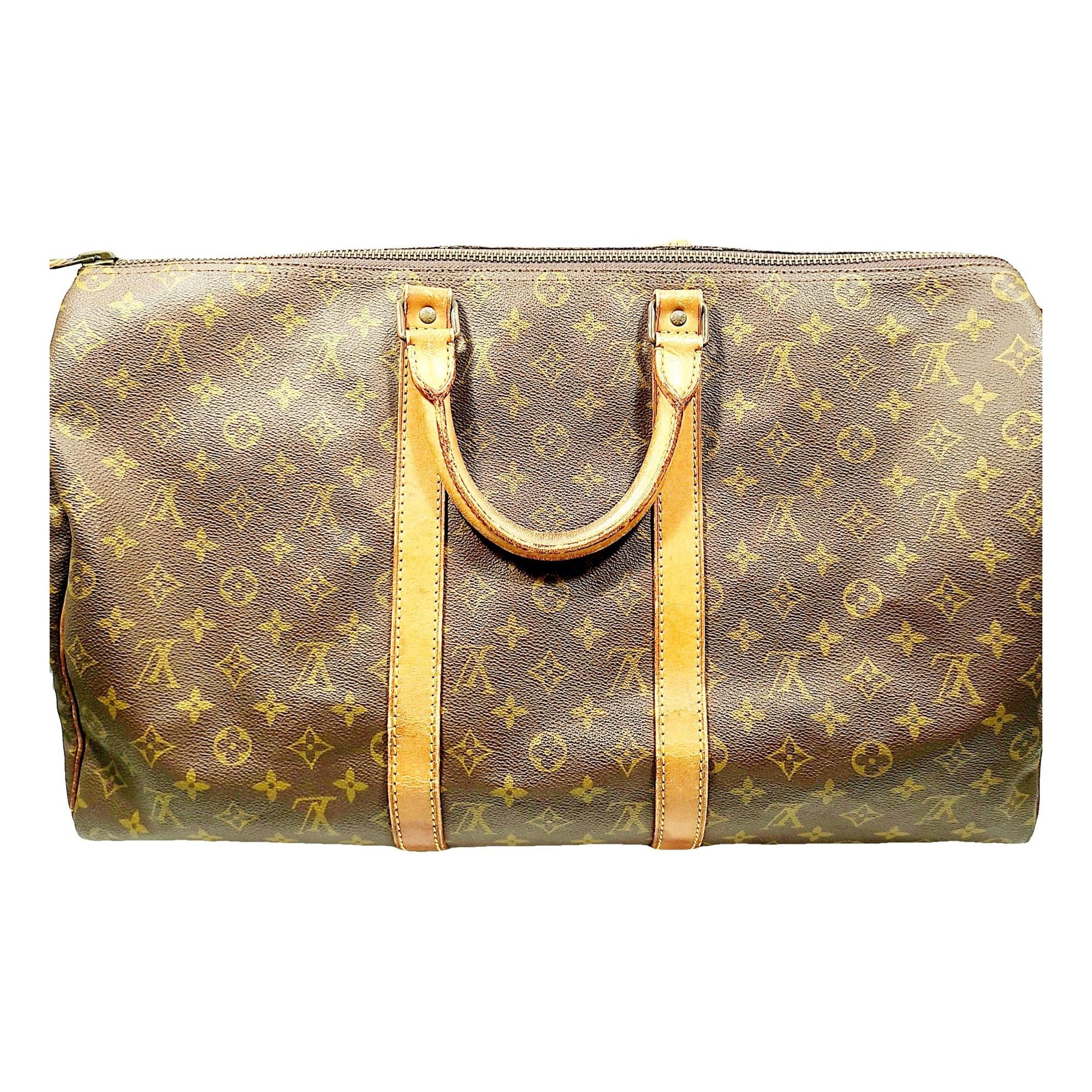 Keepall leather travel bag