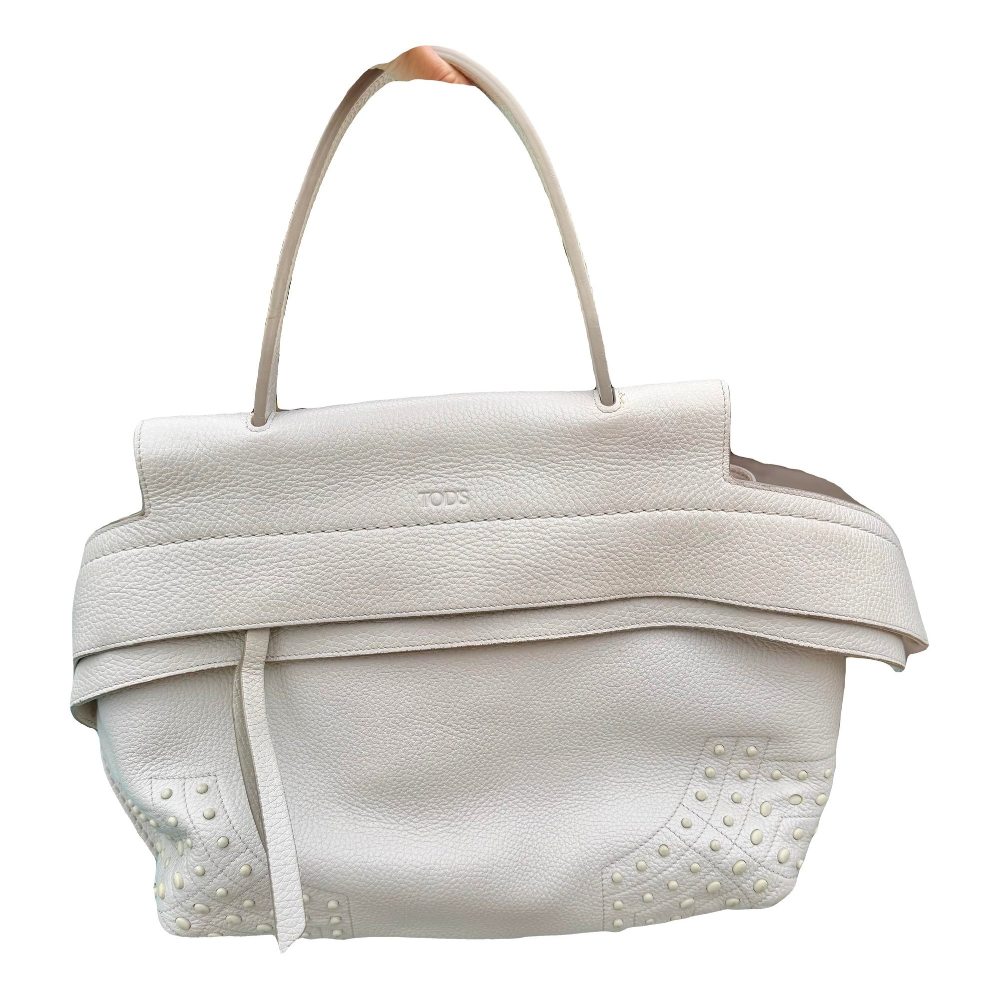 Wave leather handbag