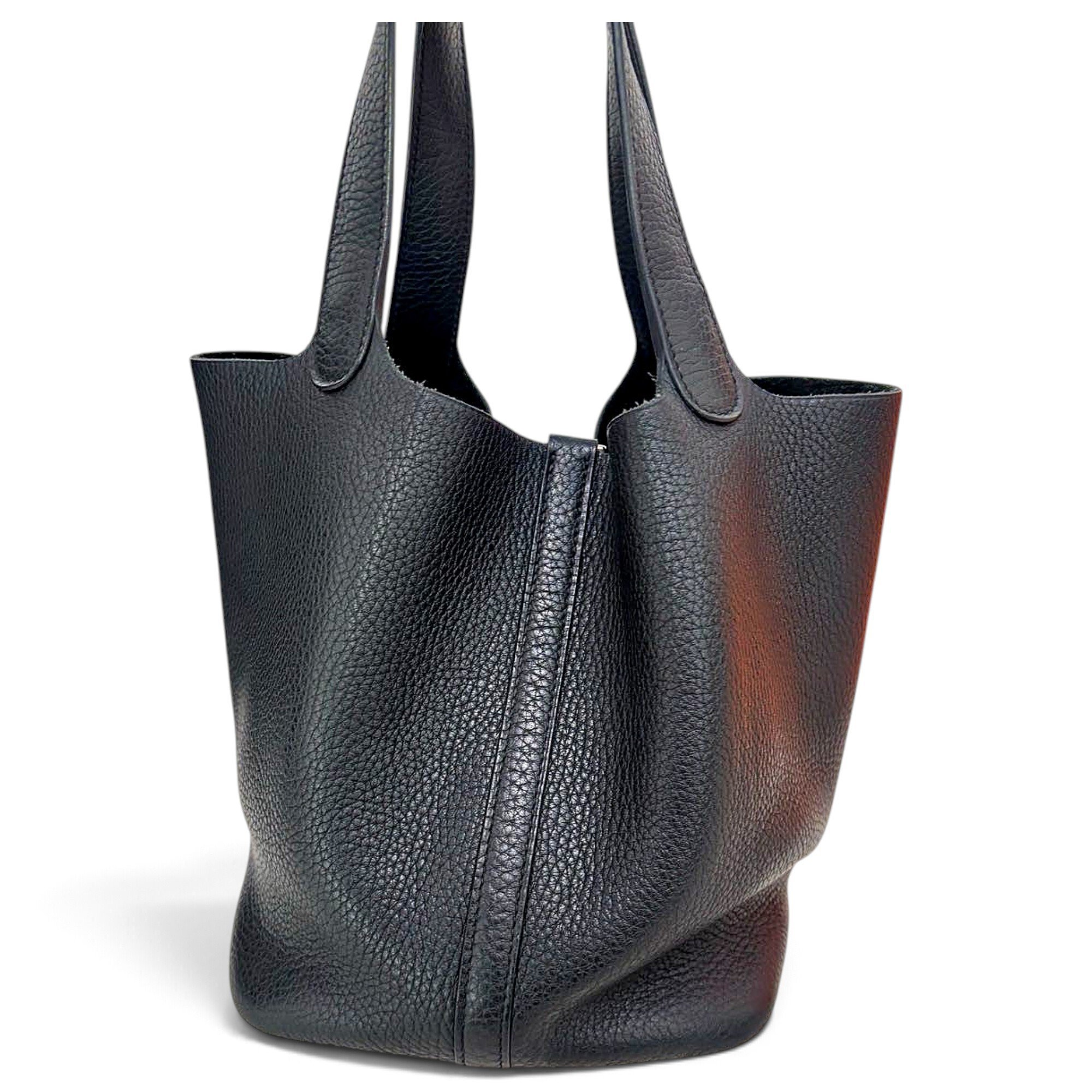 Picotin leather tote
