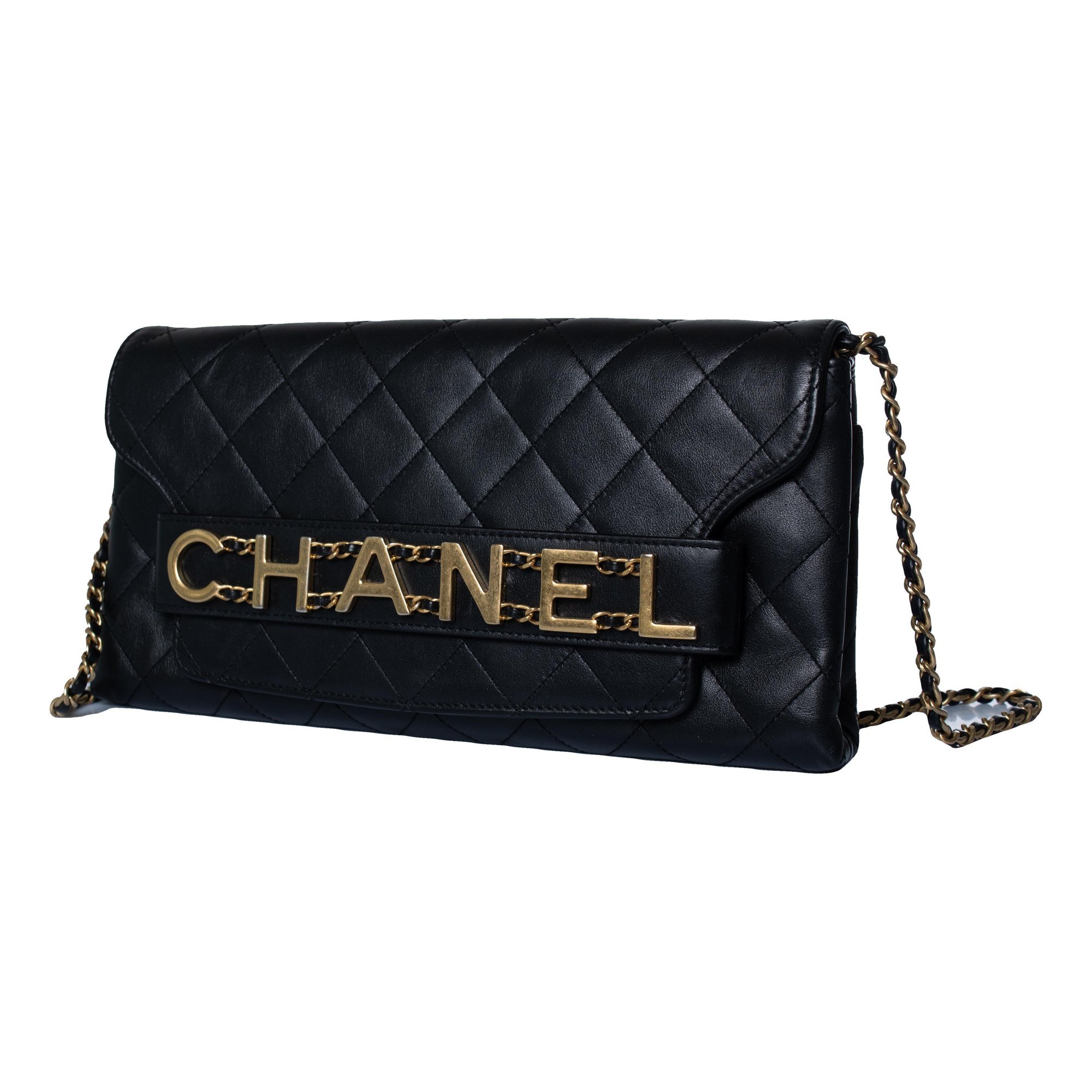 Leather clutch bag