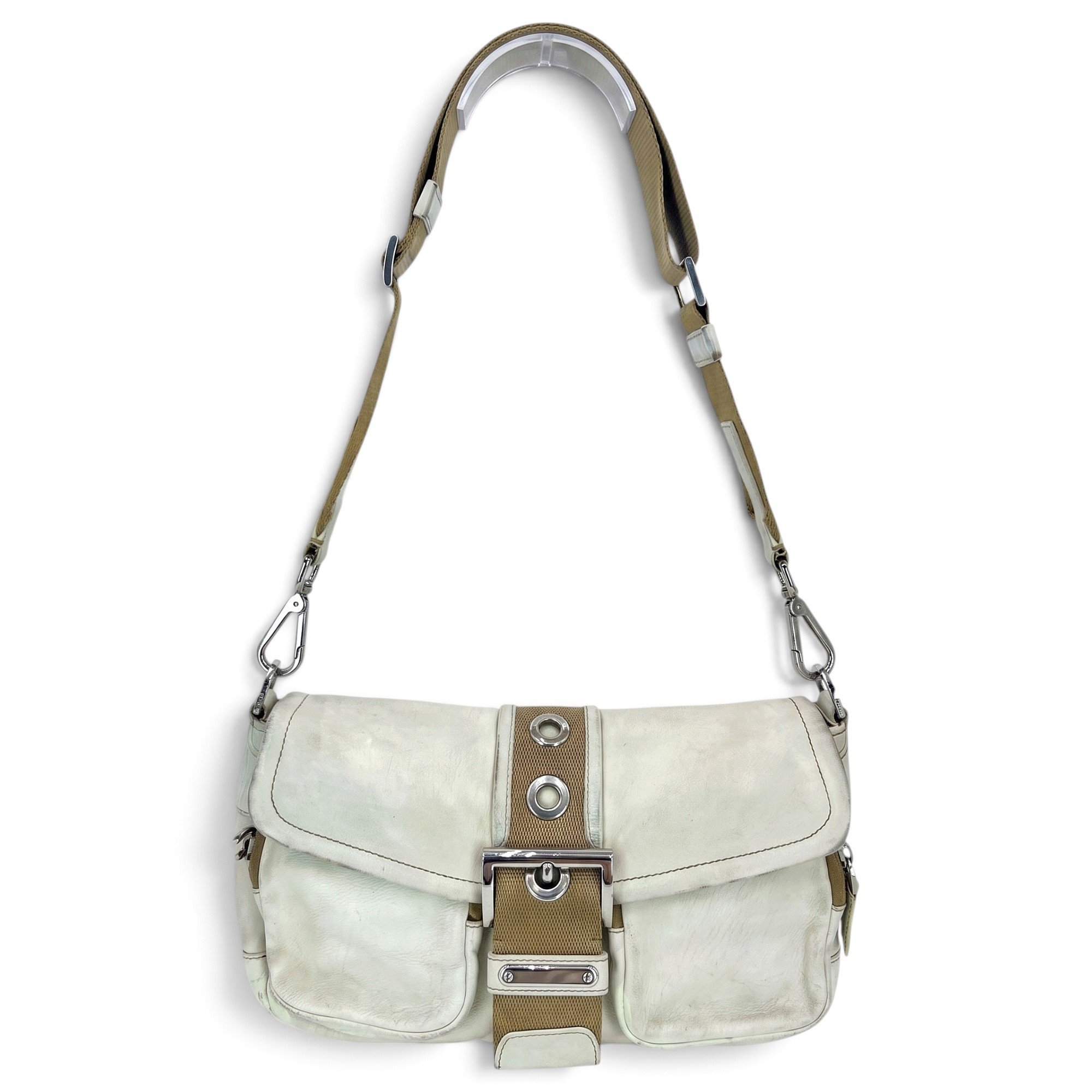 Re-Nylon leather handbag