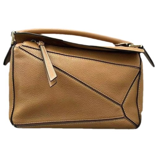 Puzzle leather handbag