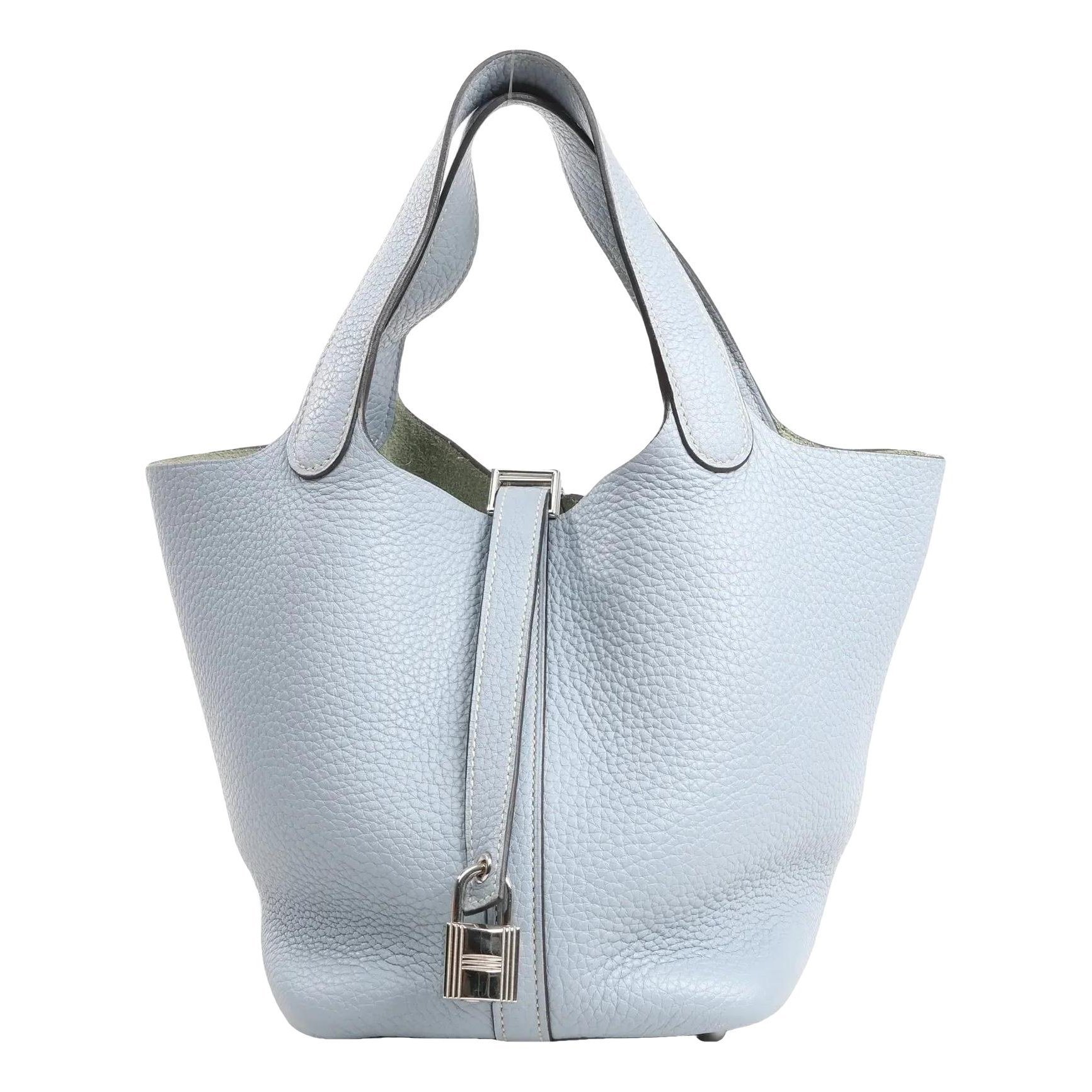 Hermes Picotin 18 Handbag Orange Clemence Leather 2013