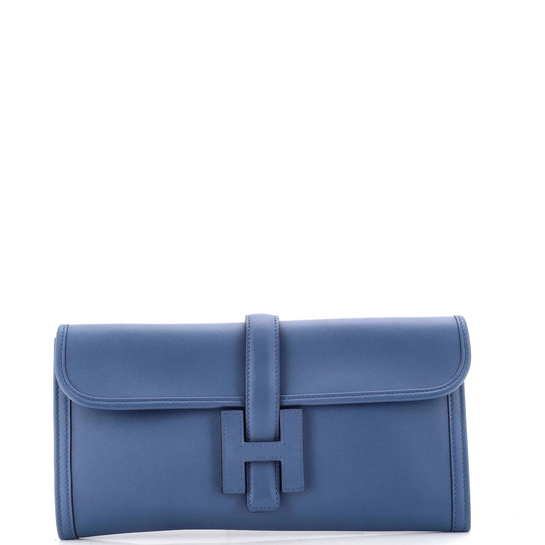 Leather clutch bag