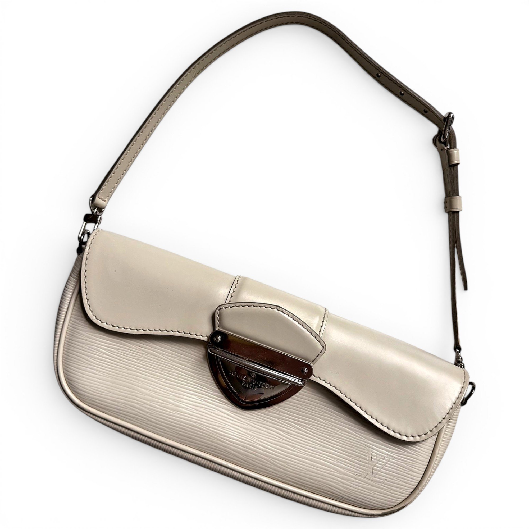 Leather clutch bag
