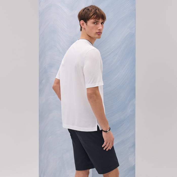 Blanc "Piqures Sellier" T-shirt