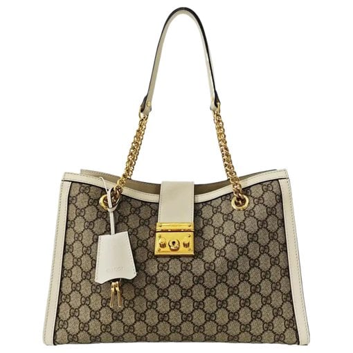 Padlock leather handbag