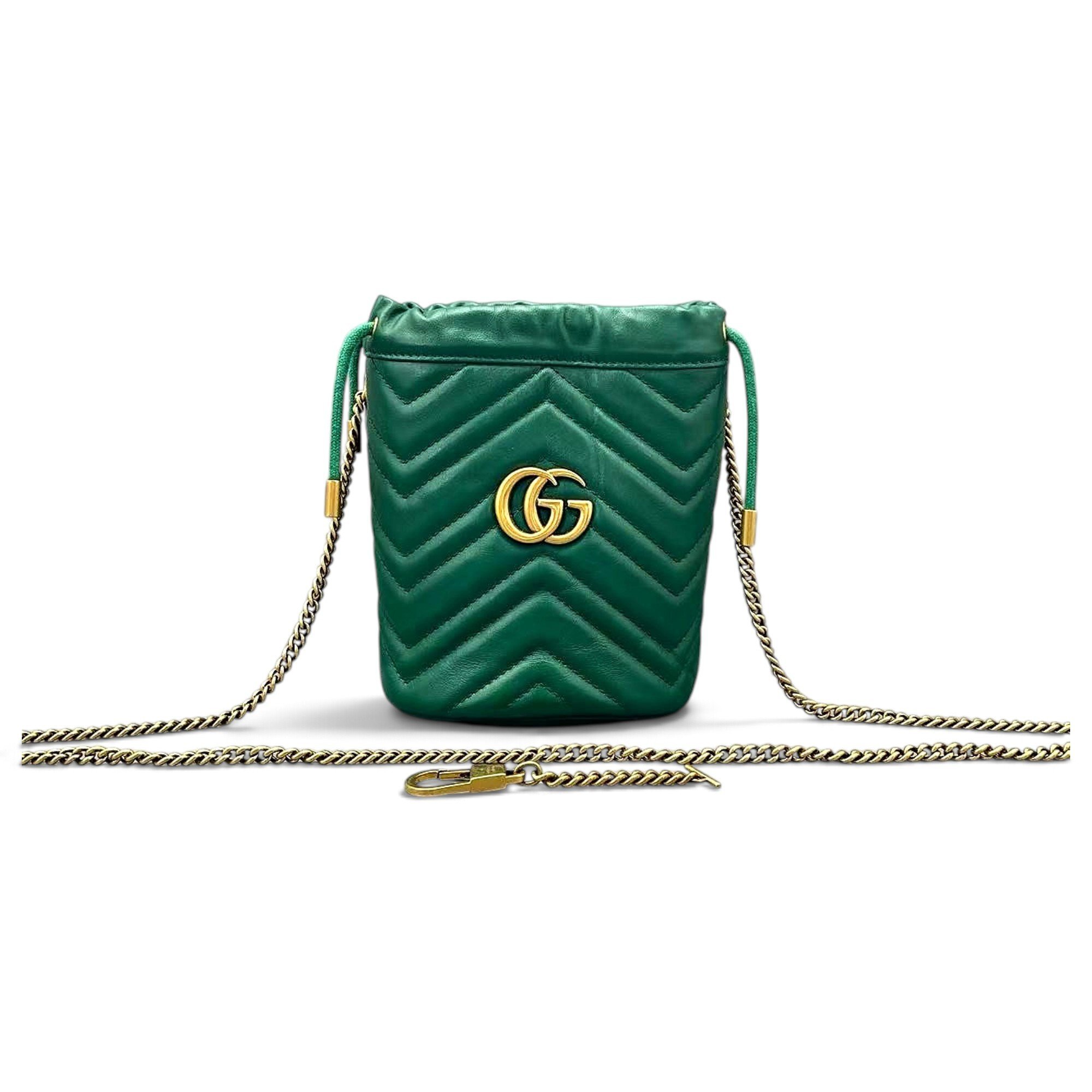 GG Marmont Chain Bucket leather crossbody bag