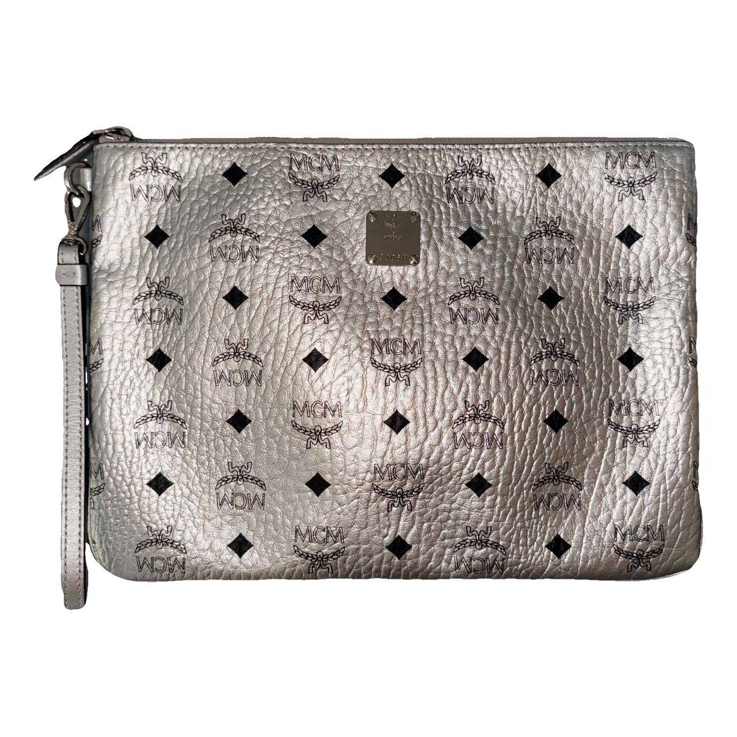 Leather clutch bag