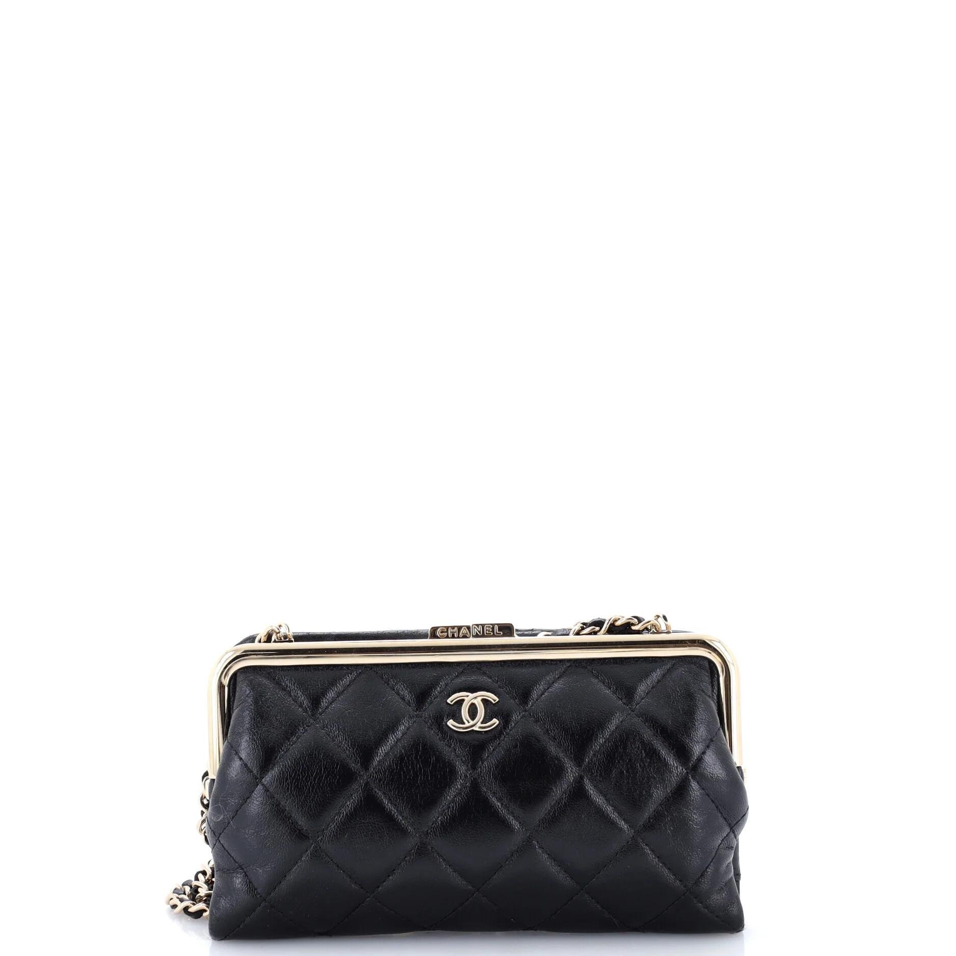 Leather clutch bag