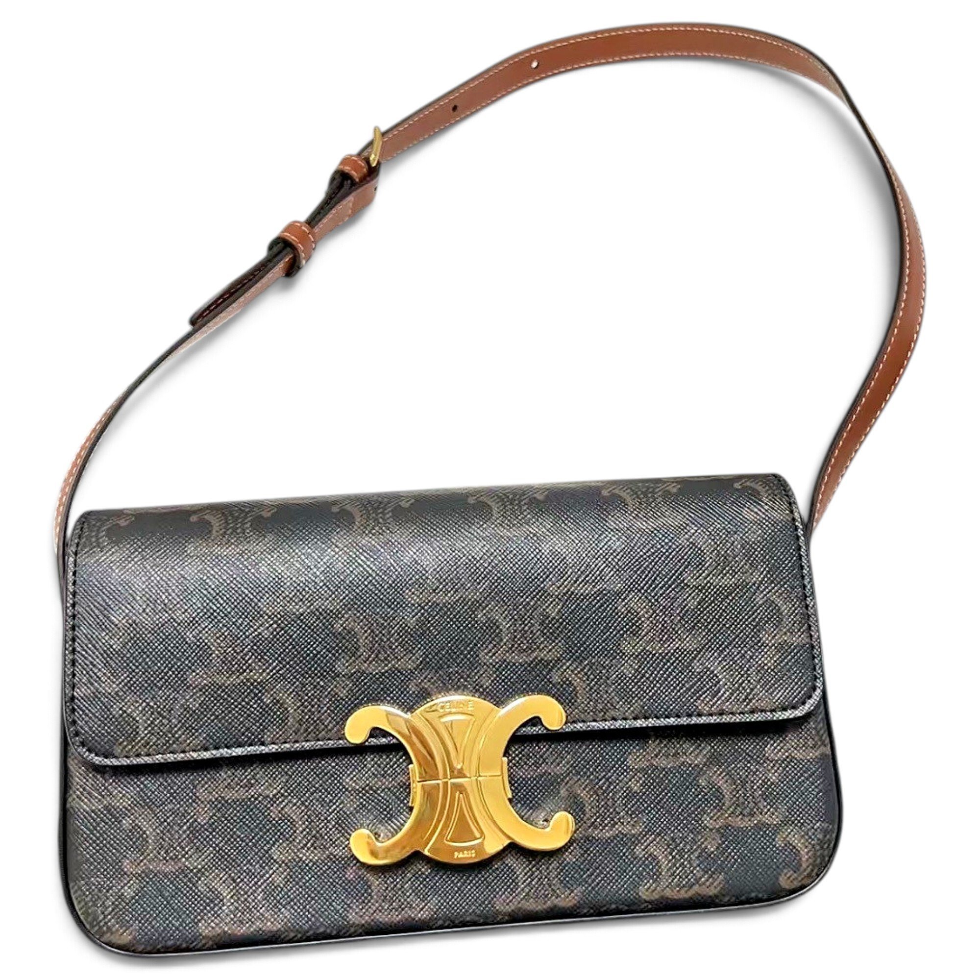 Triomphe Long leather handbag