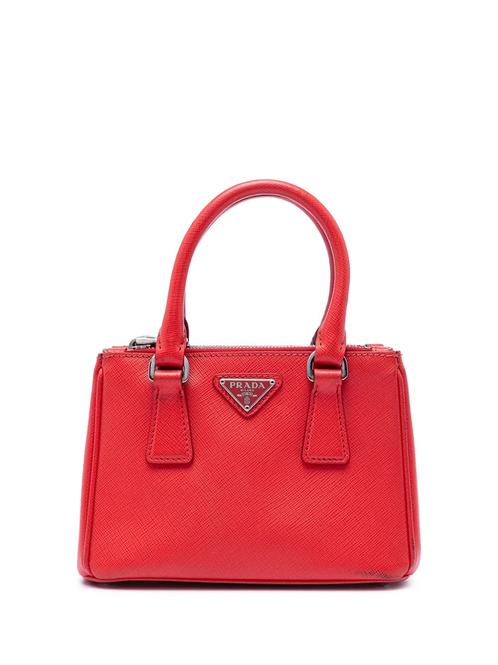 2000-2013 Mini Saffiano Lux Galleria Double Zip satchel
