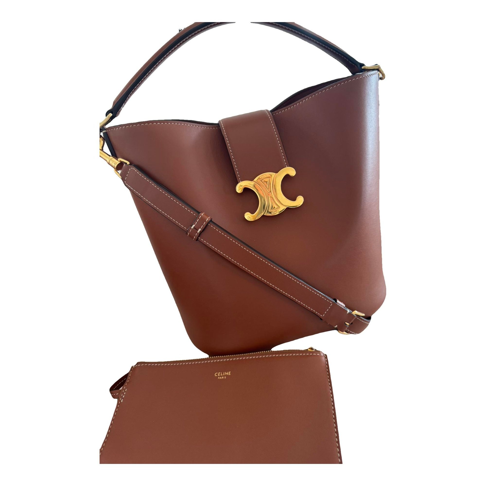 Triomphe leather handbag