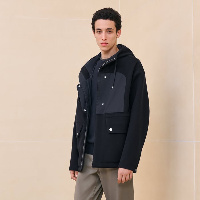 Zipped hooded jacket