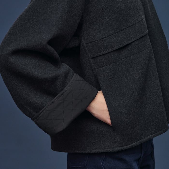Gris Obscur "Chaine d'Ancre" Short Coat