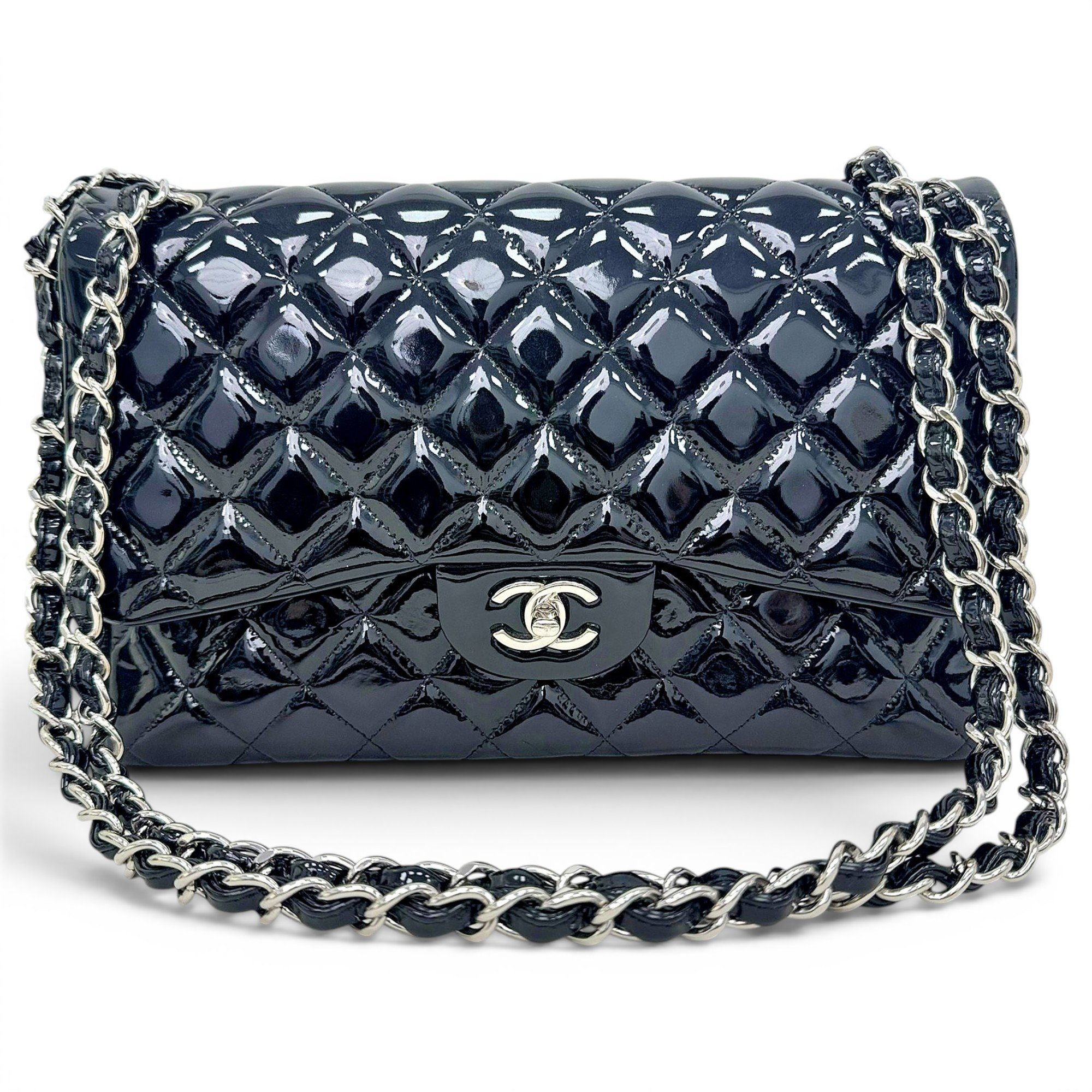 Timeless/Classique patent leather handbag