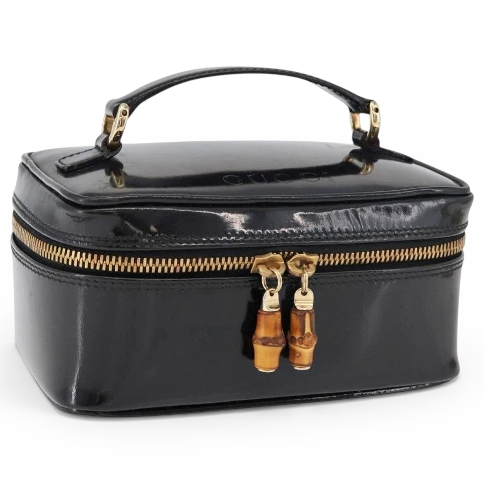 Patent leather handbag