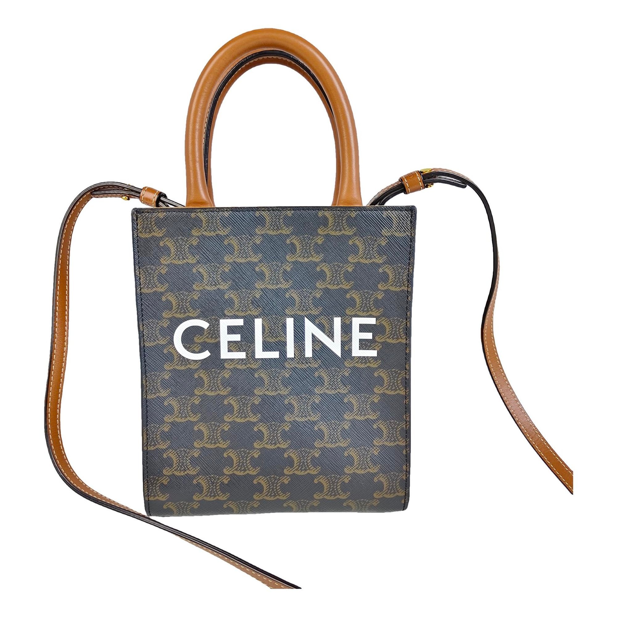 Cabas Vertical leather handbag