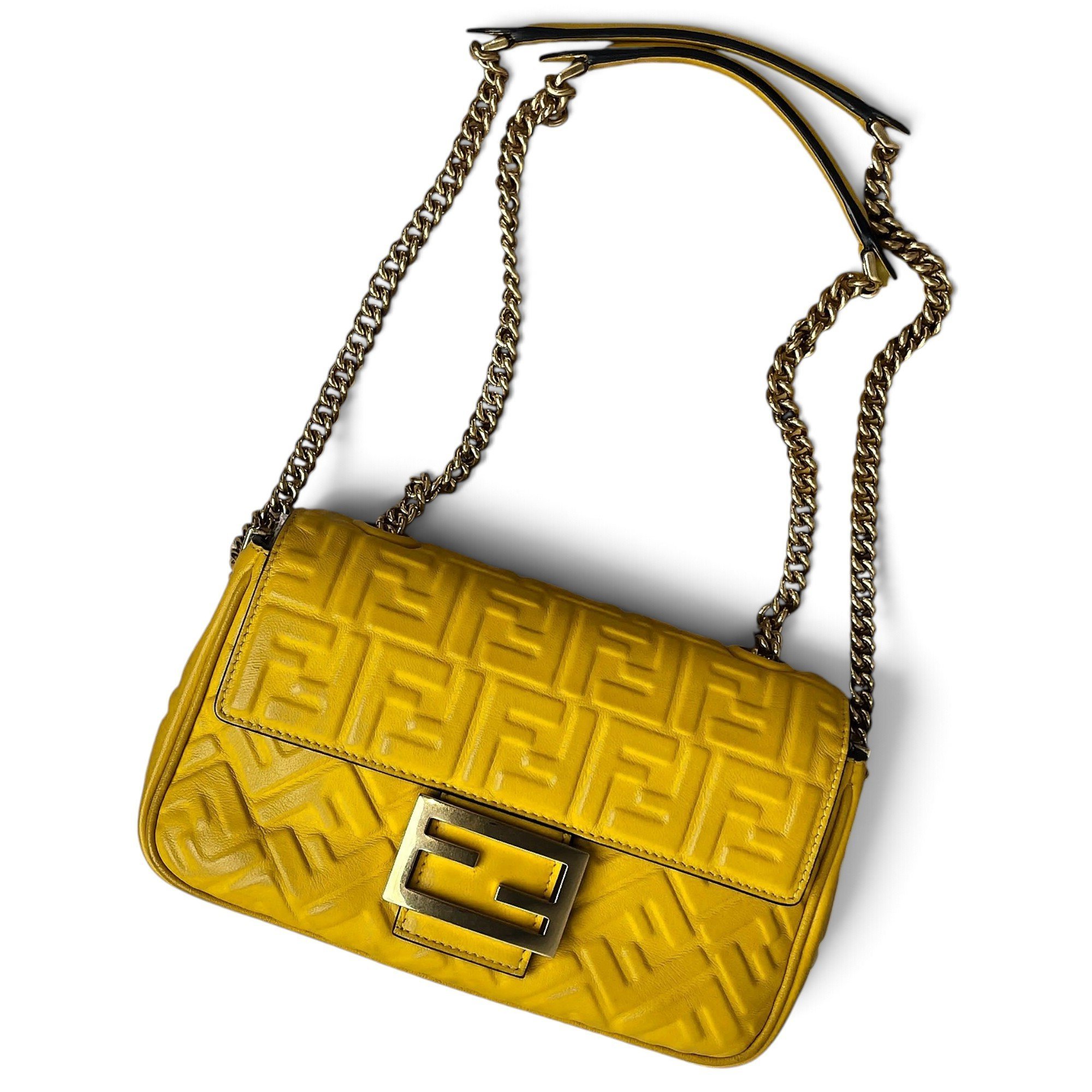 Baguette Chain leather handbag