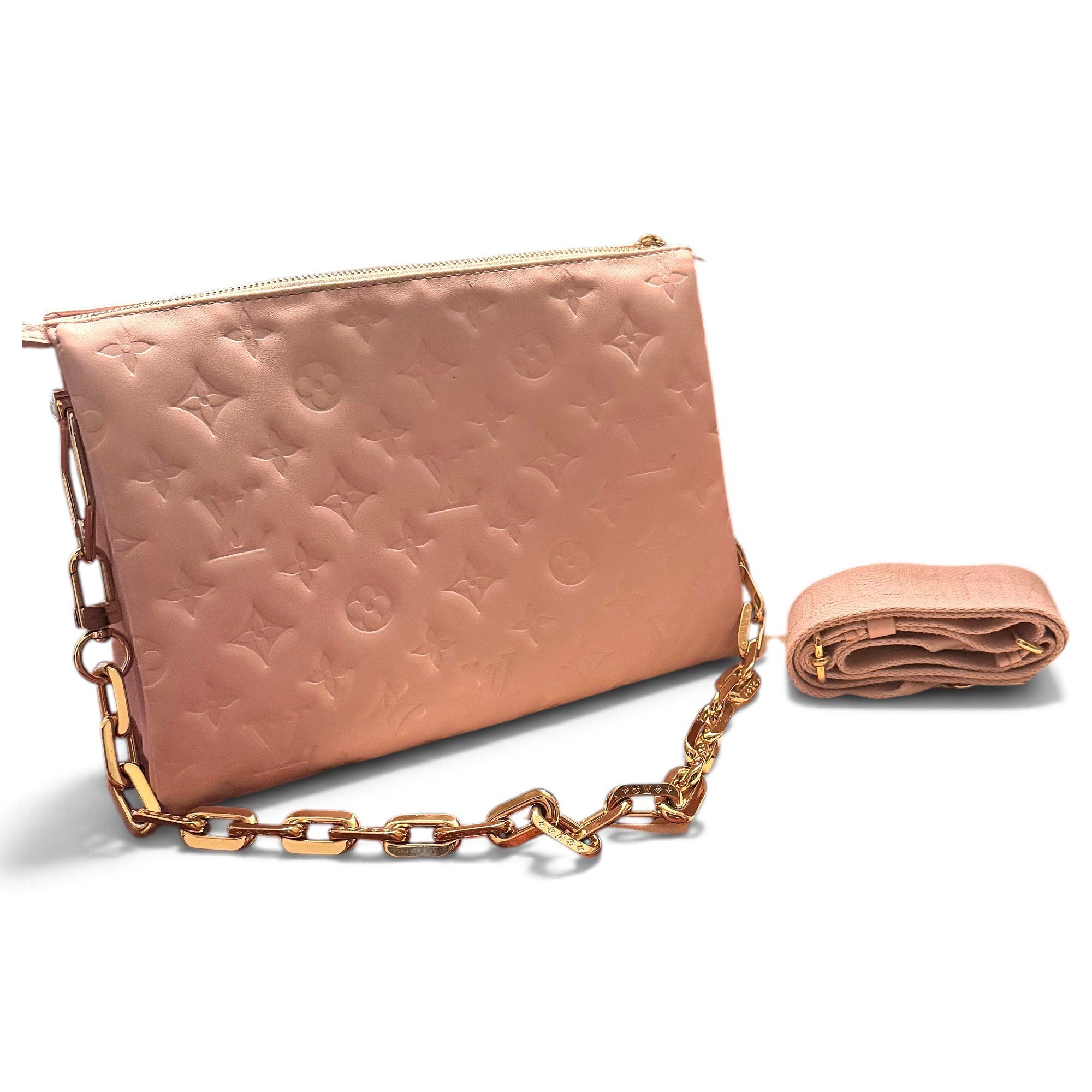 Coussin leather crossbody bag