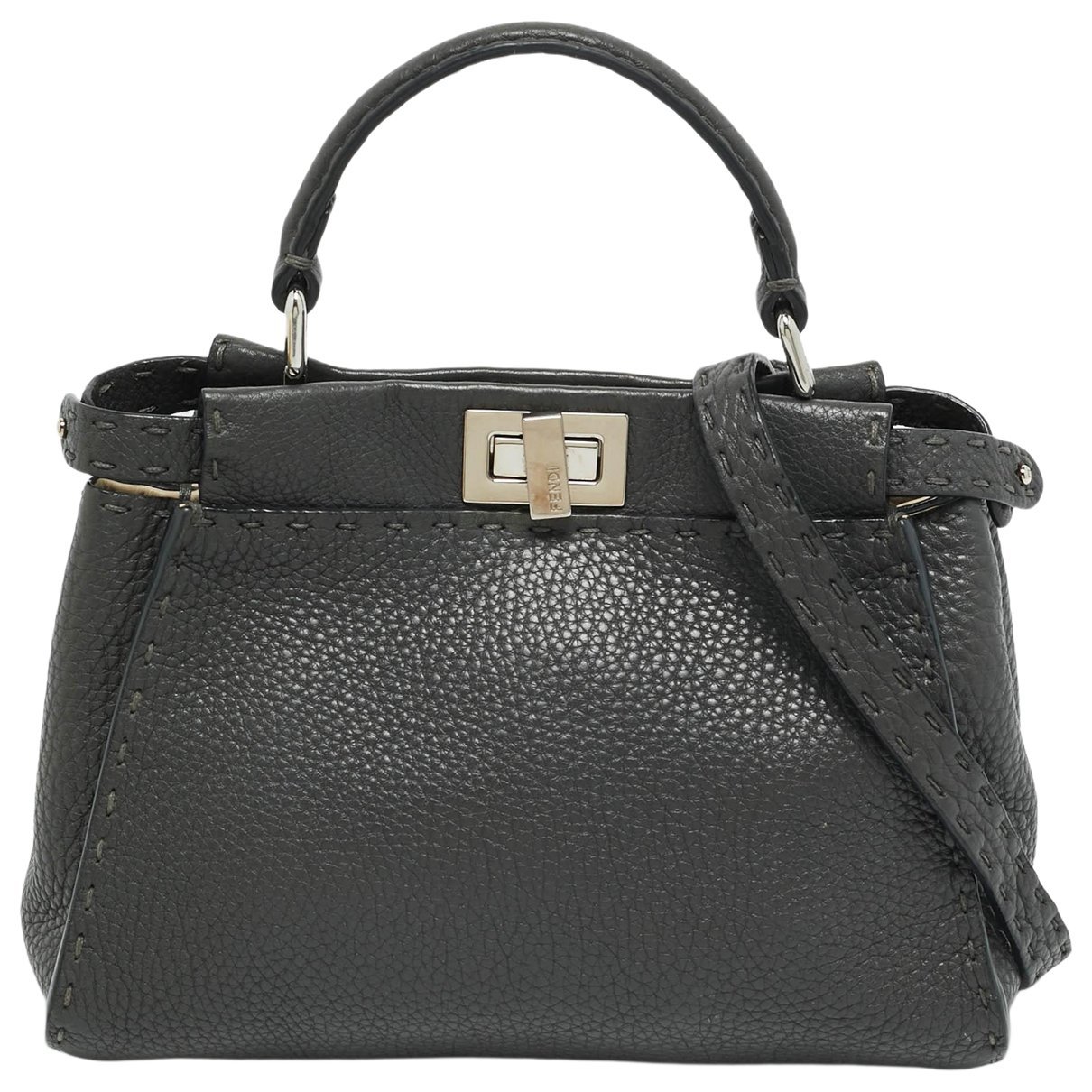 Peekaboo leather satchel