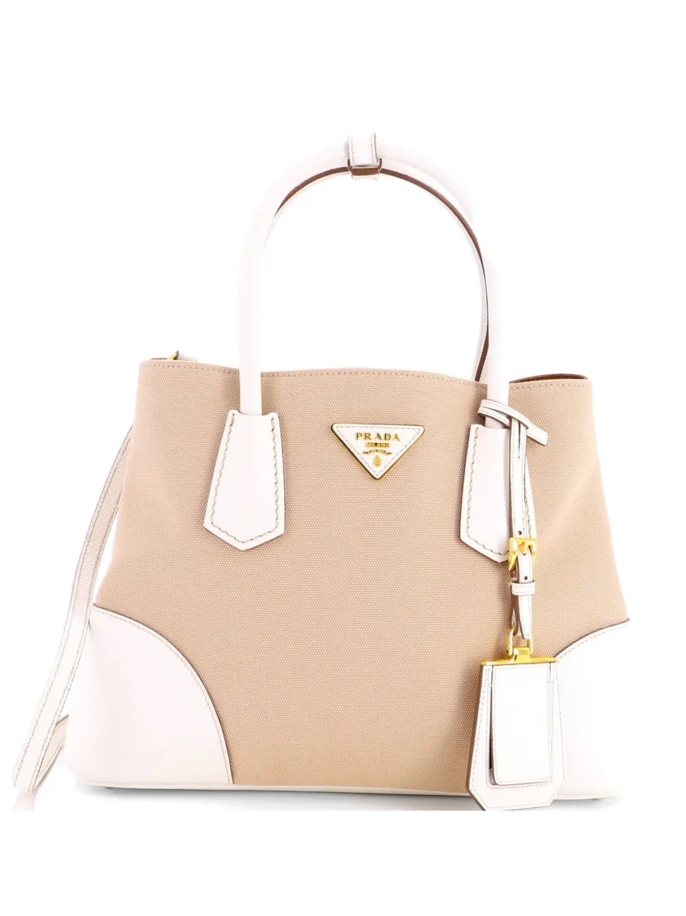 Cuir Double Canvas and Saffiano Leather Medium tote bag