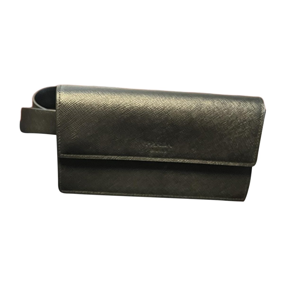 Leather clutch bag