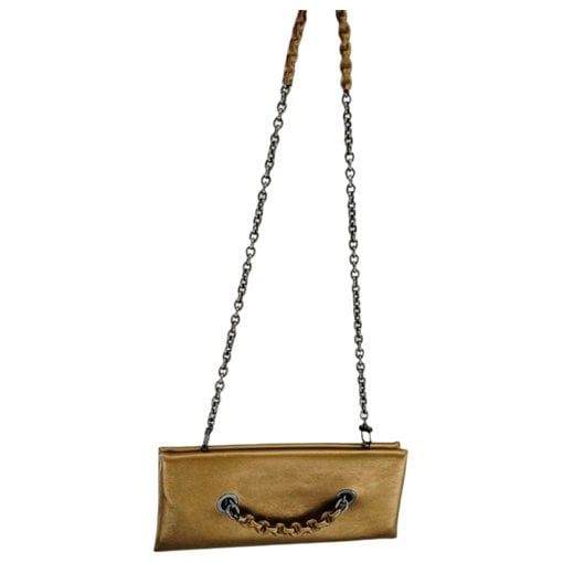 Leather clutch bag