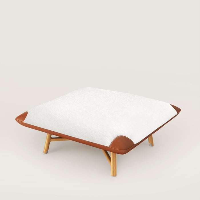 Les Necessaires d'Hermès "Carre d'Assise" Low Stool, Medium Model