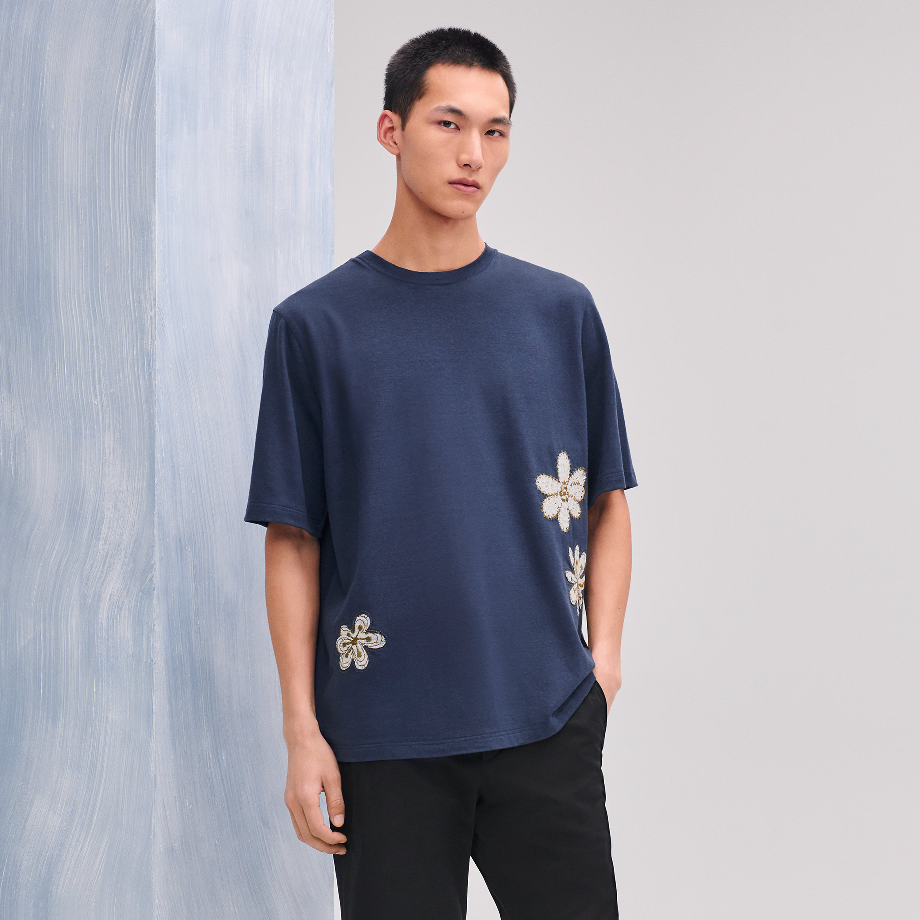 "Fleurs zigzag" t-shirt