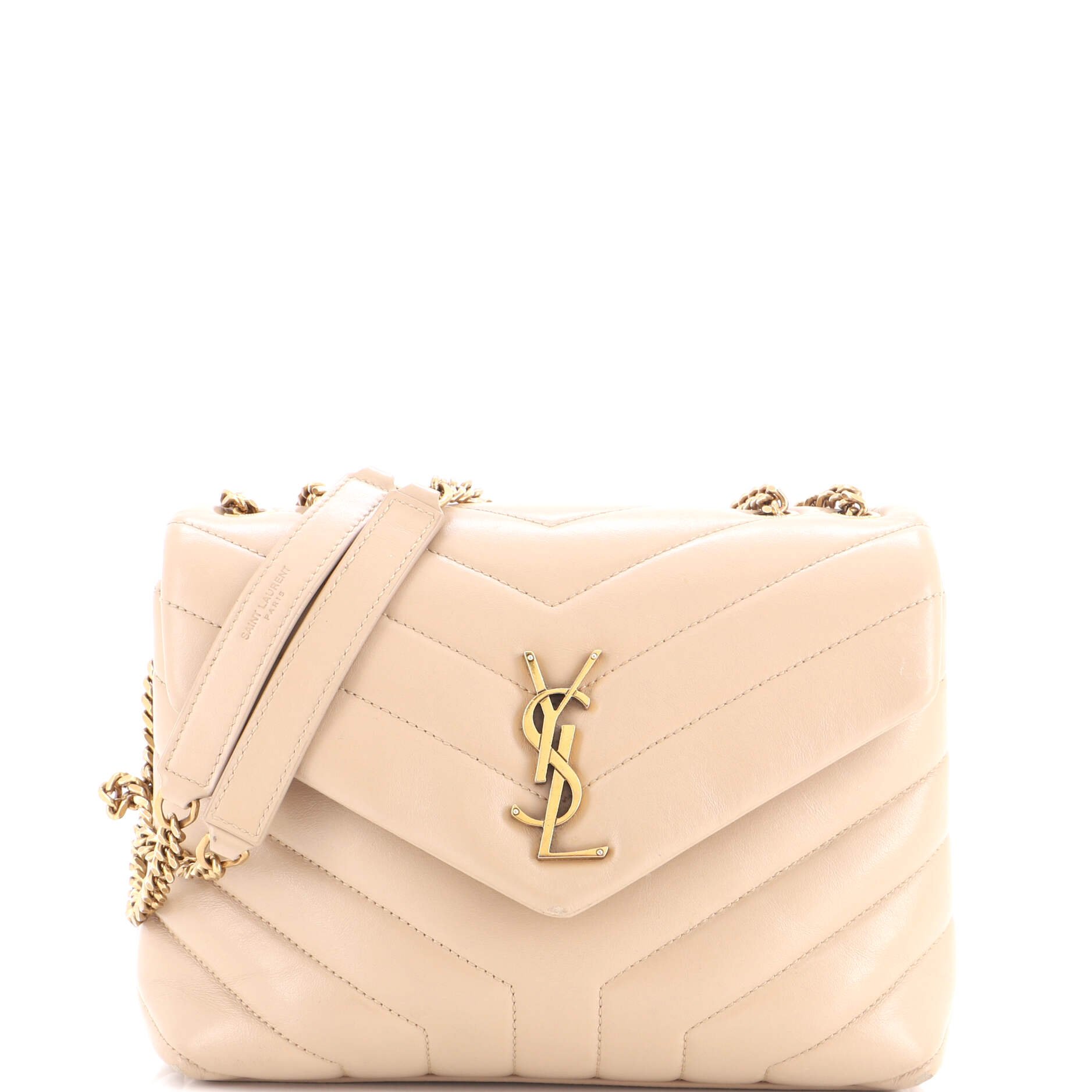 Loulou Shoulder Bag Matelasse Chevron Leather Small