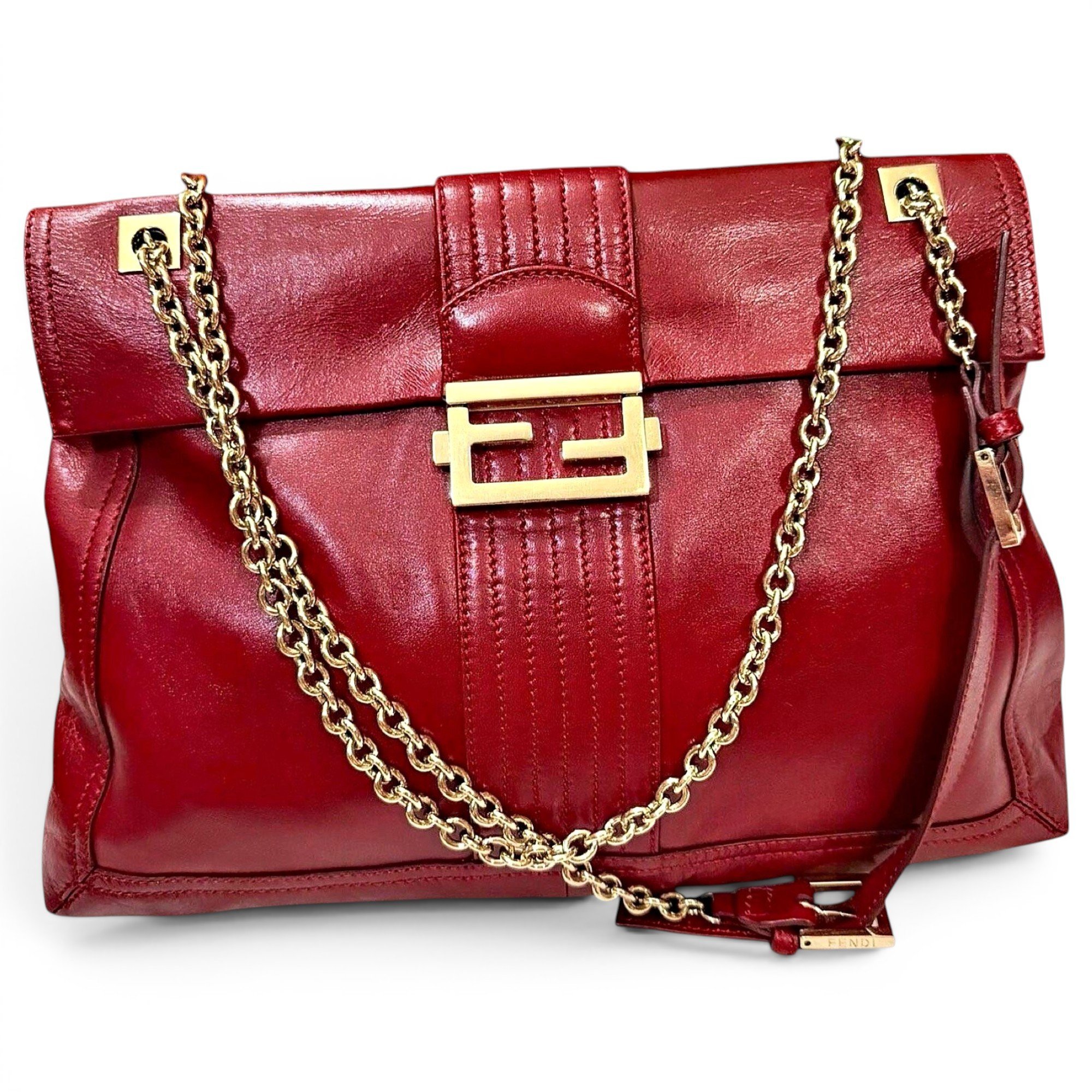 Baguette leather handbag