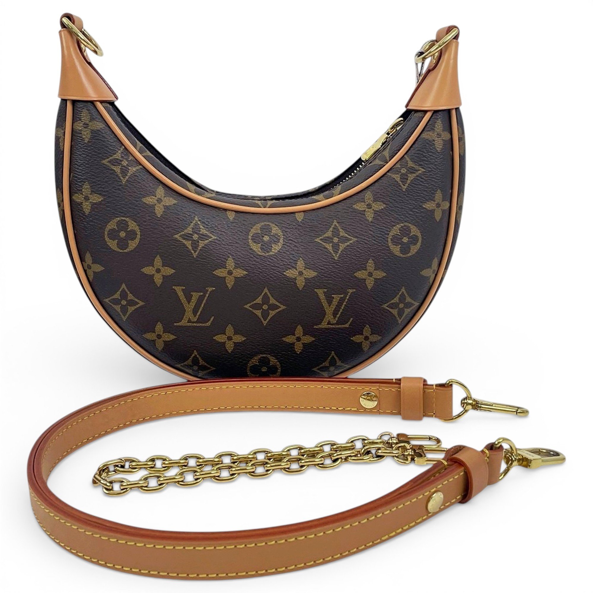 Loop leather handbag