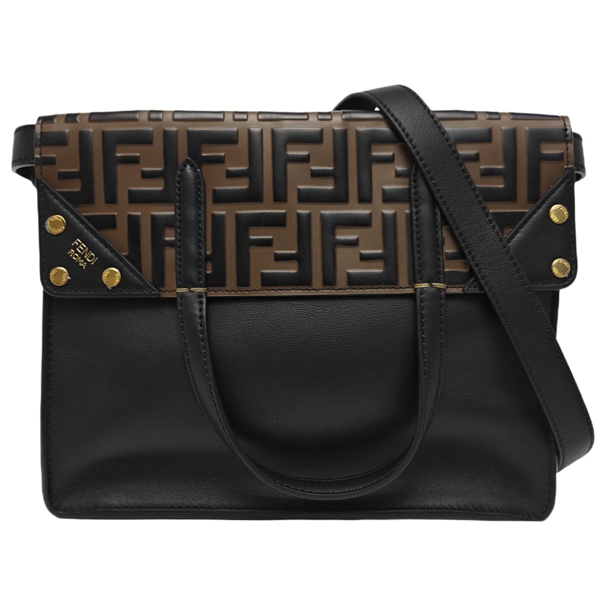 Flip leather crossbody bag