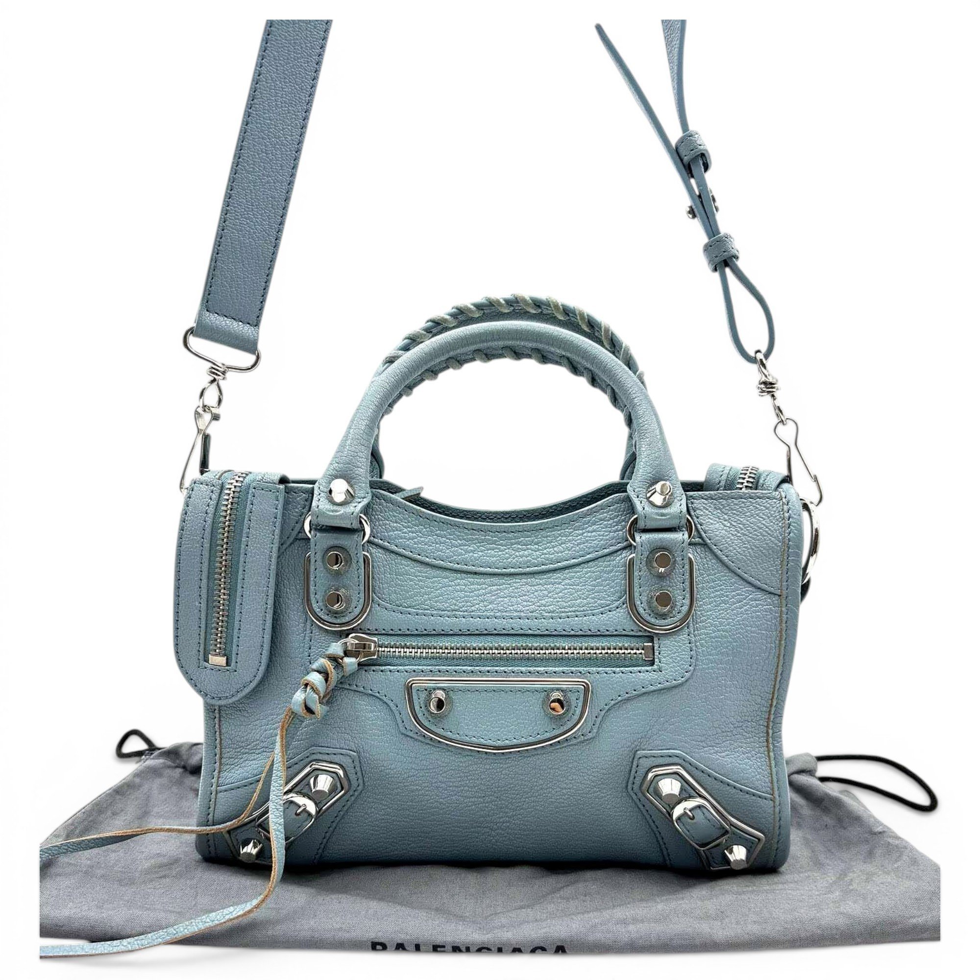 Classic Metalic leather handbag