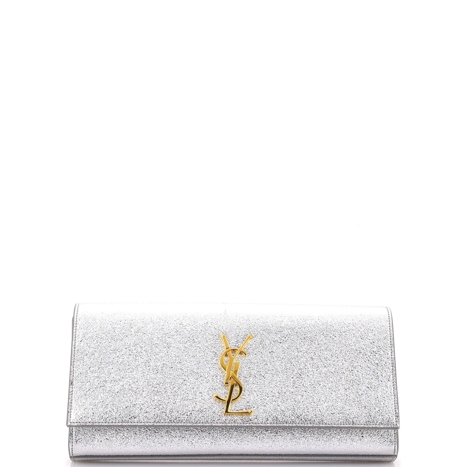 Leather clutch bag