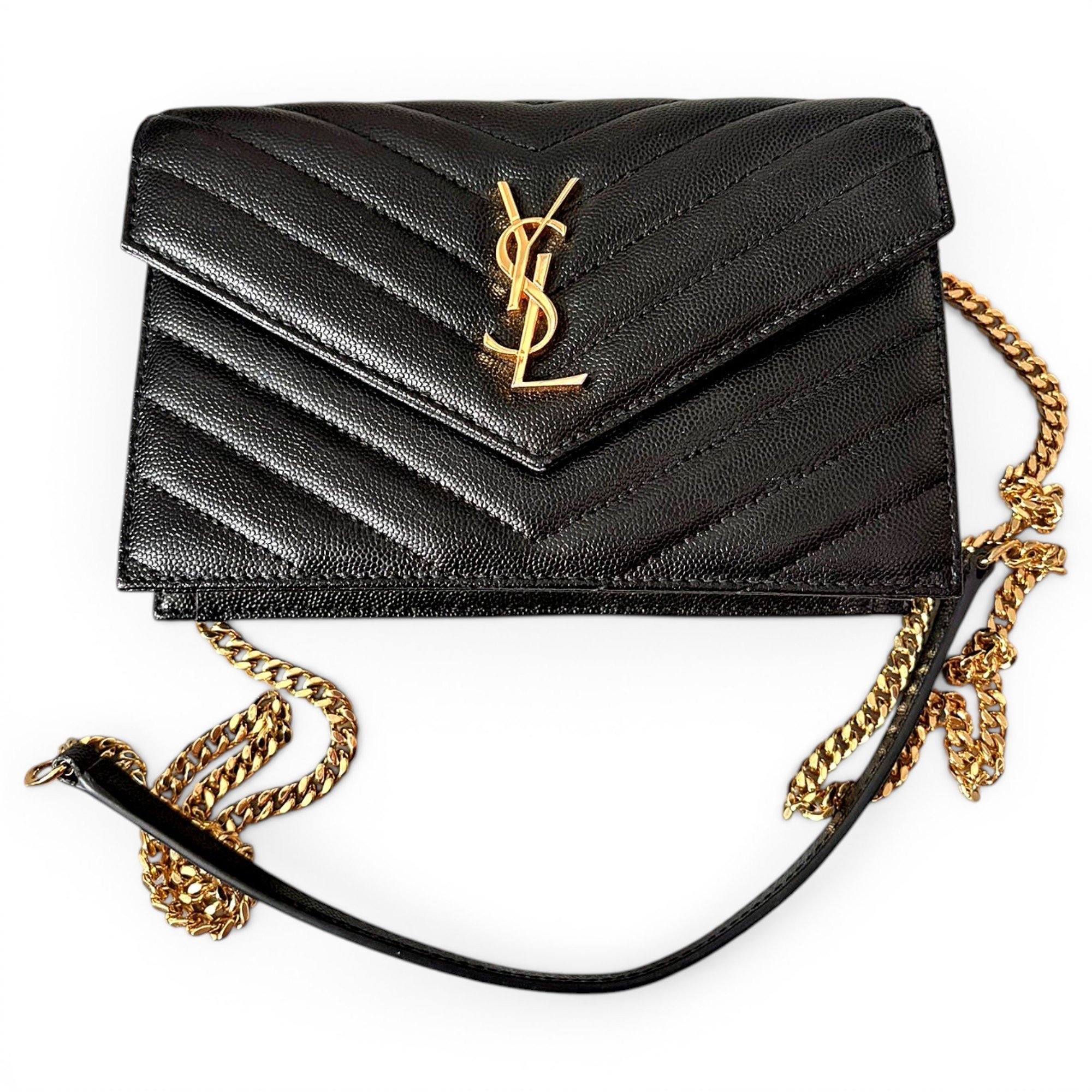 Portefeuille enveloppe leather crossbody bag