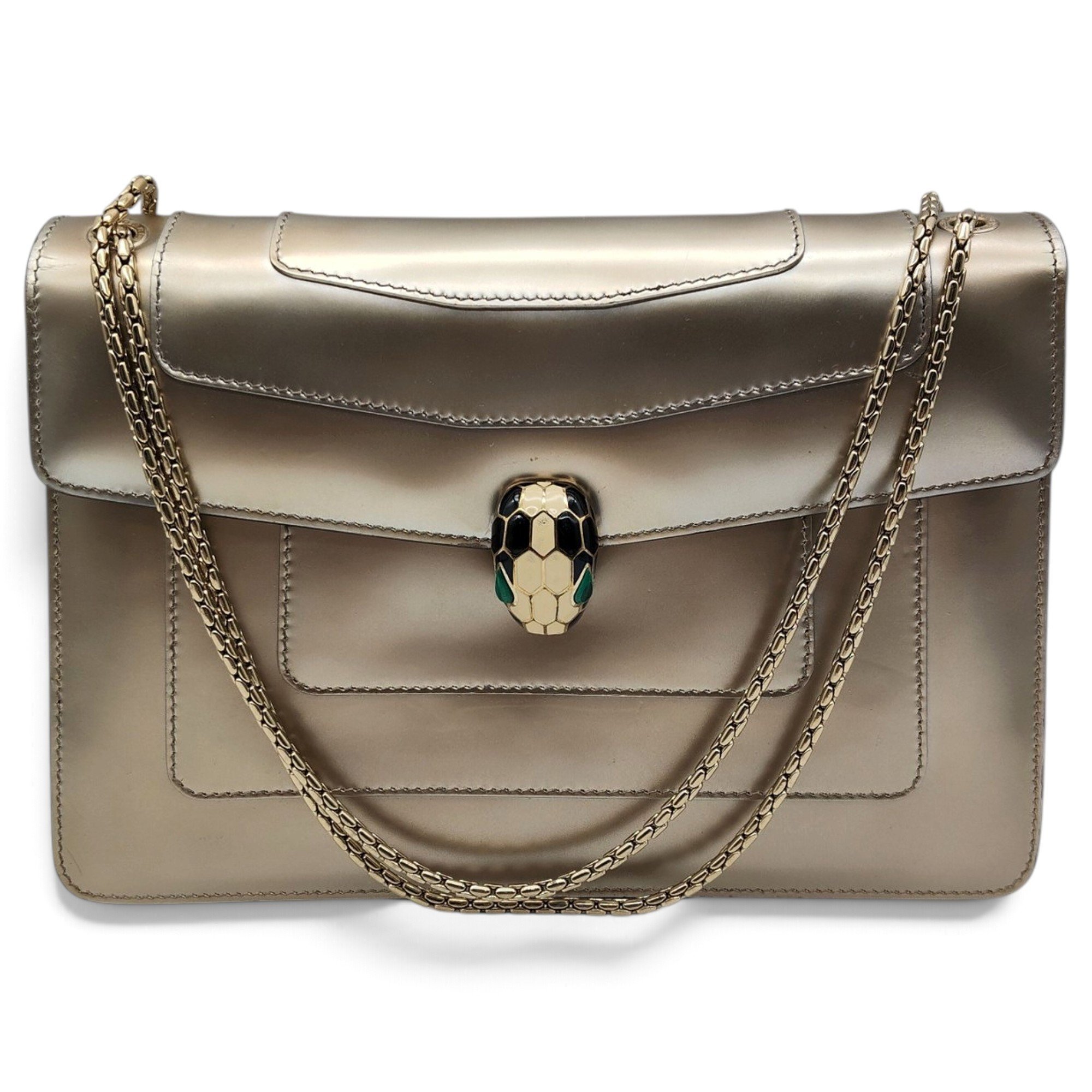 Serpenti patent leather crossbody bag