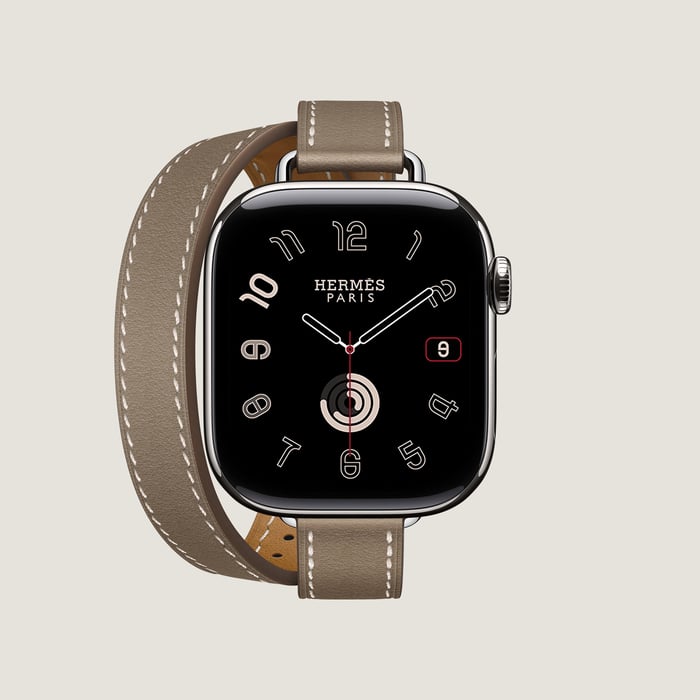 Étoupe Band Apple Watch Hermès Double Tour 42 MM Attelage