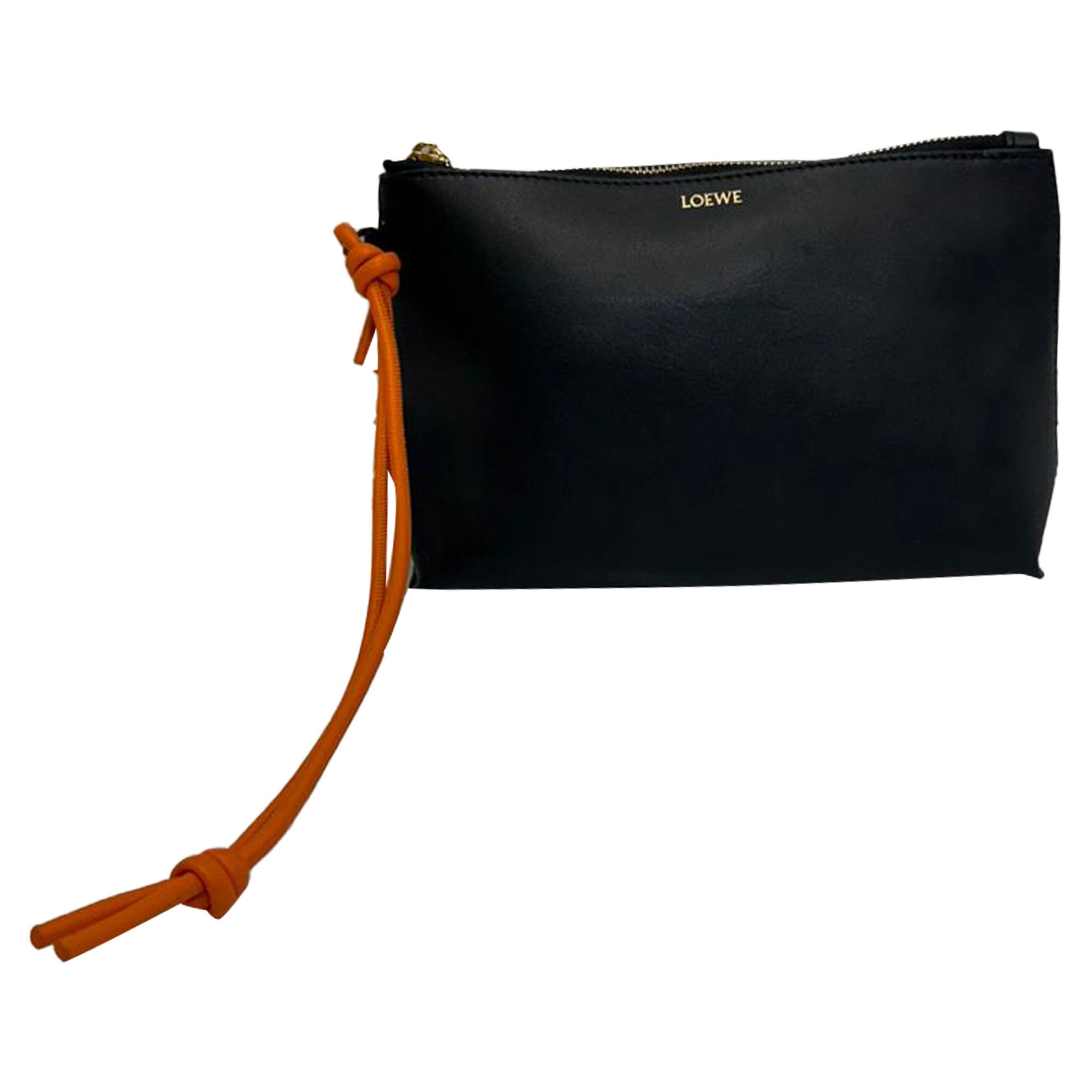 Leather clutch bag