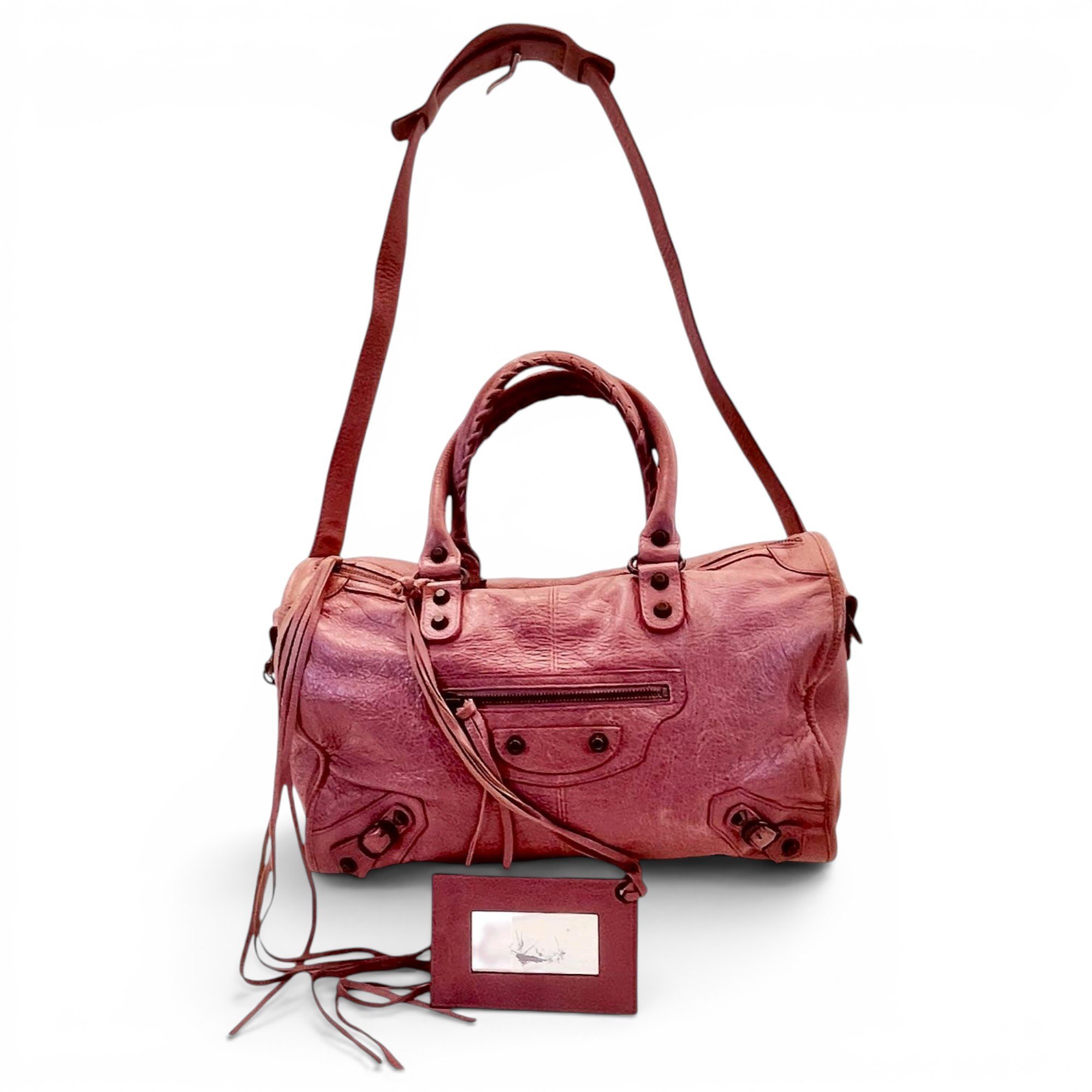 City leather handbag