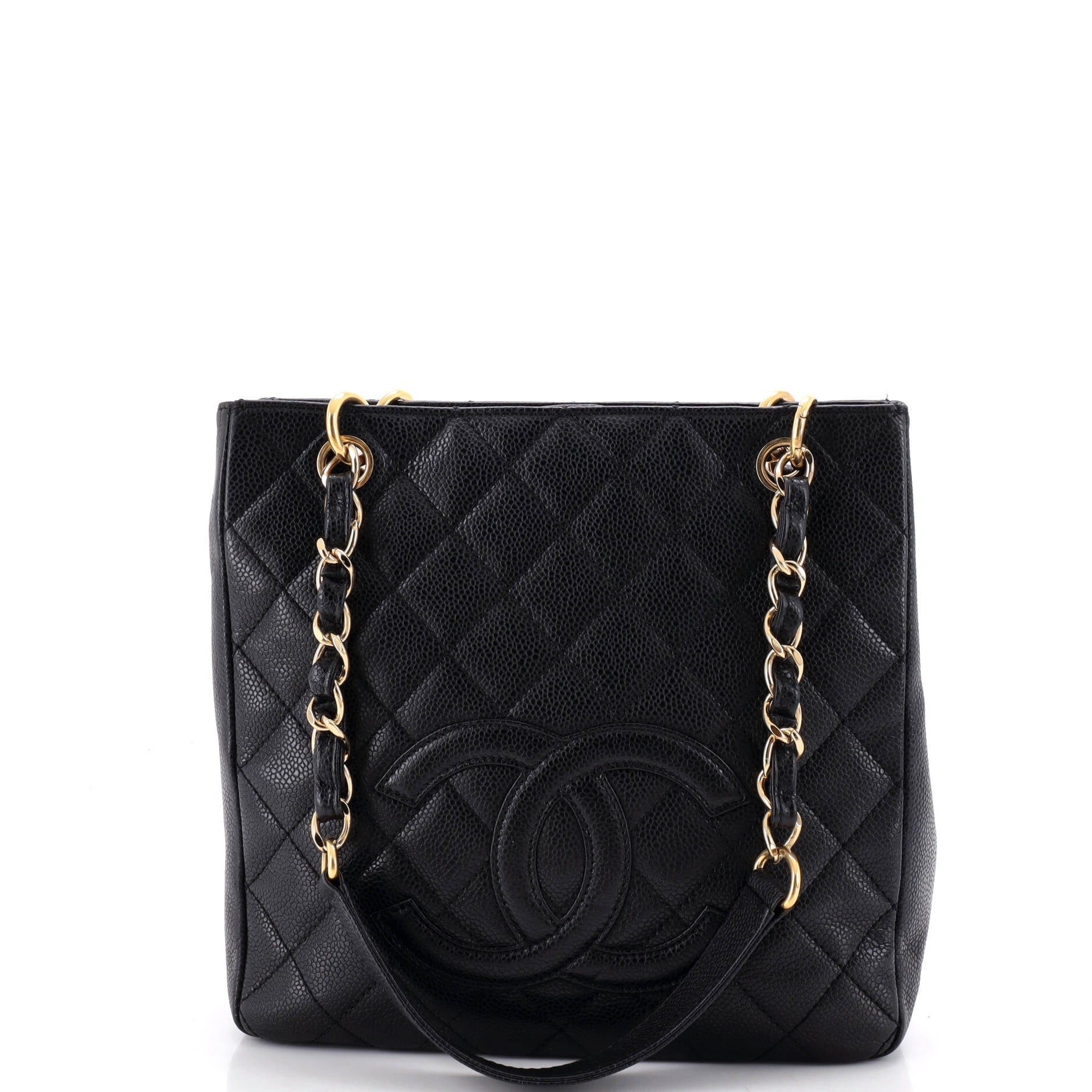 Chanel Petite Shopping Tote Quilted Caviar
