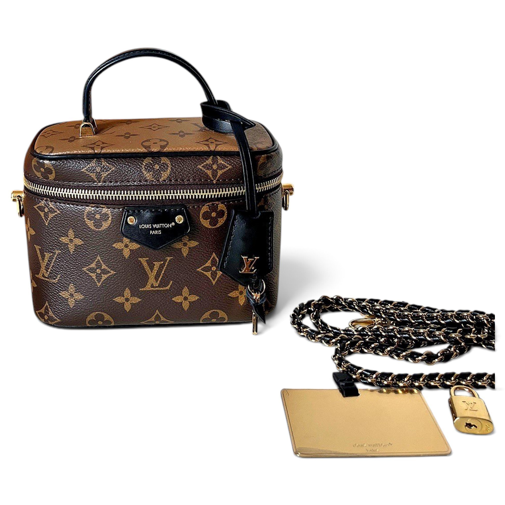 Vanity leather handbag