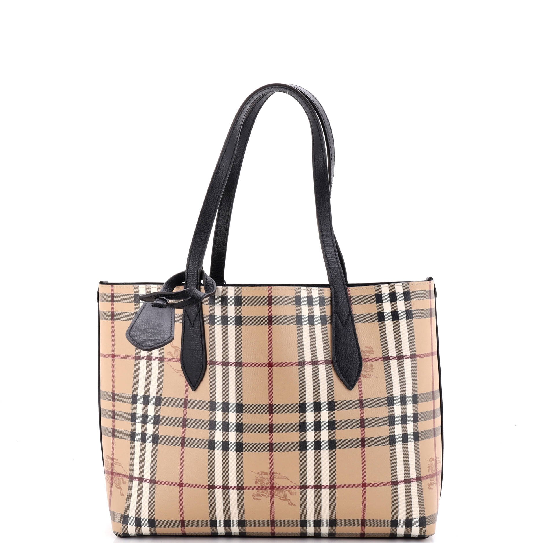 Reversible Tote Haymarket Coated Canvas and Leather Small