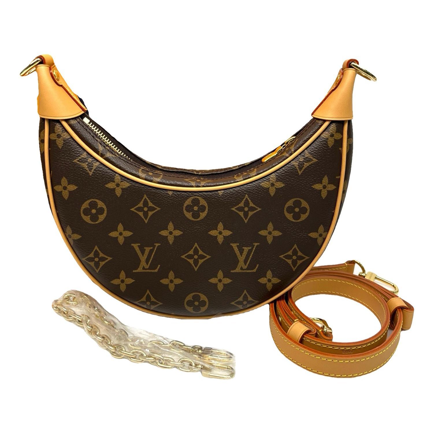 Loop leather handbag