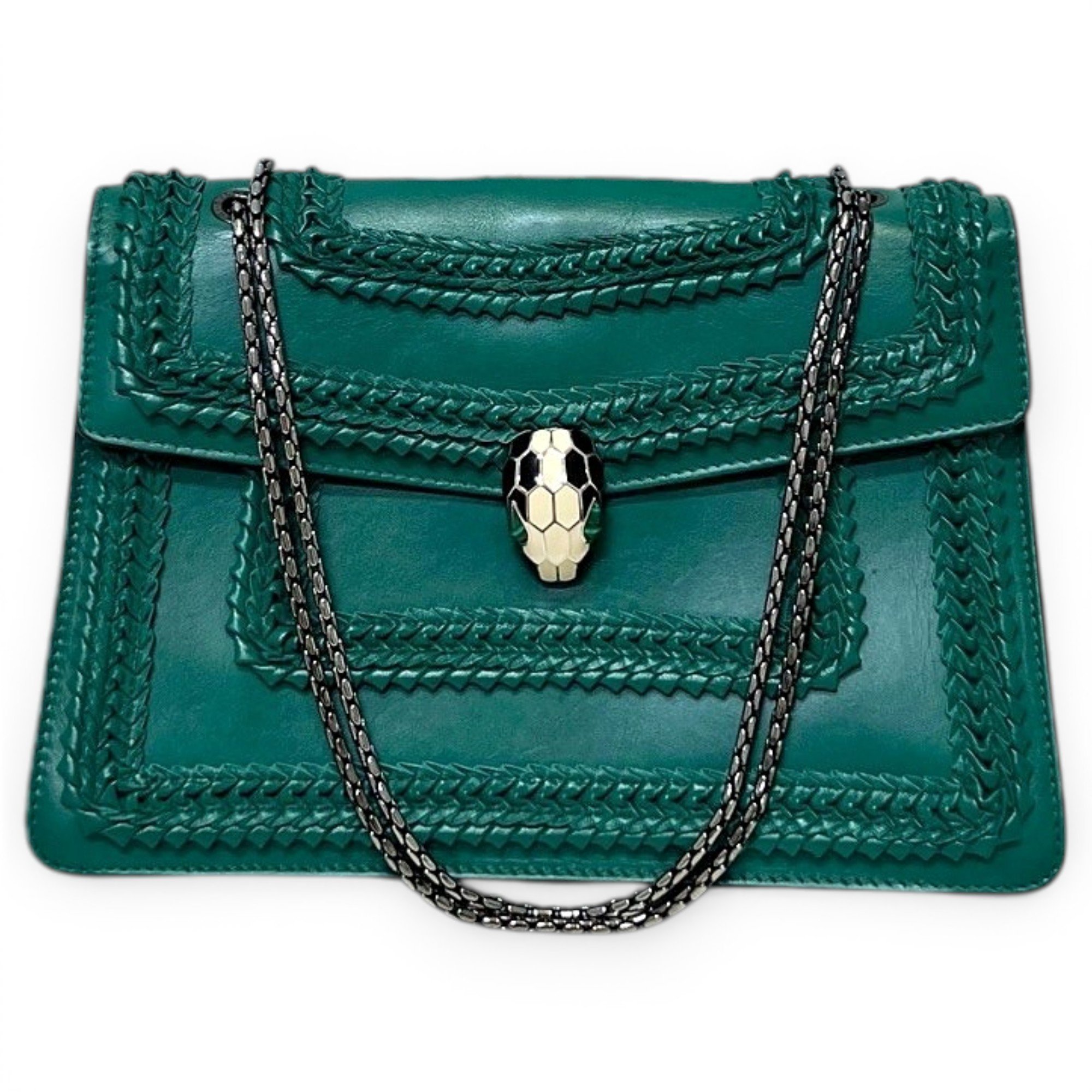 Serpenti leather handbag