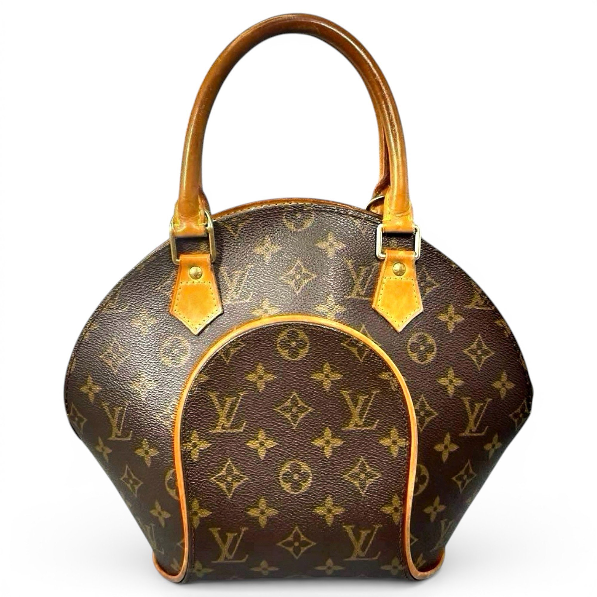 Ellipse leather handbag